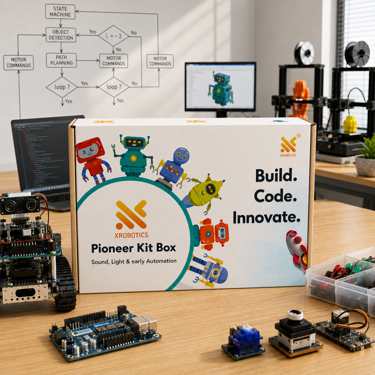 Class 2 Pioneer Kit: Sound, Light & Early Automation