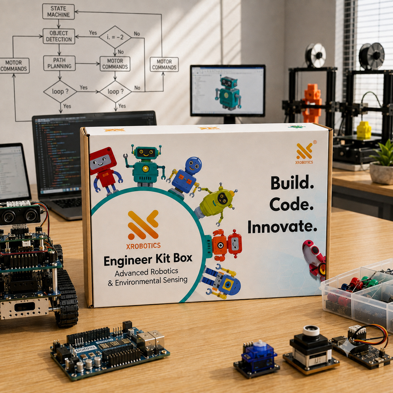 Class 8 Engineer Kit: Advanced Robotics & Environmental Sensing