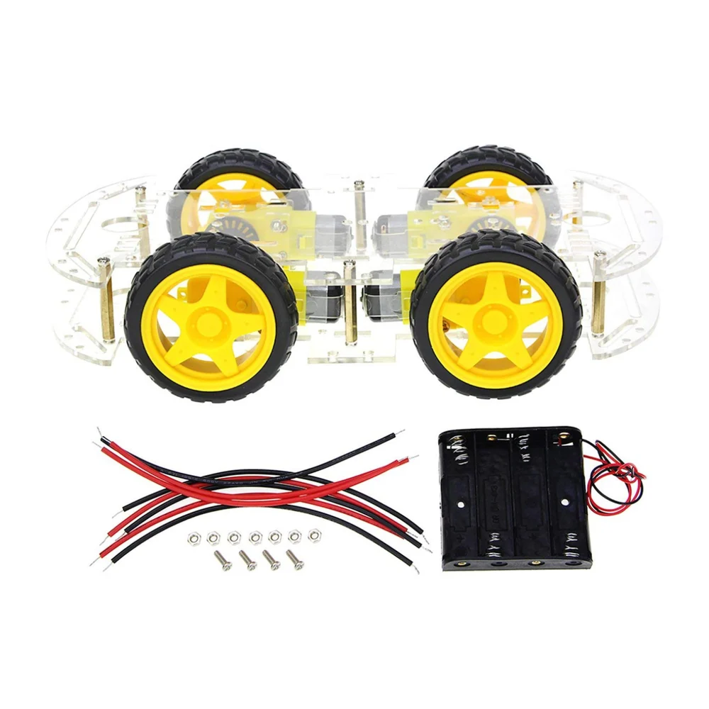 4WD Smart Robot Car Chassis Kit with 200 RPM BO Motors