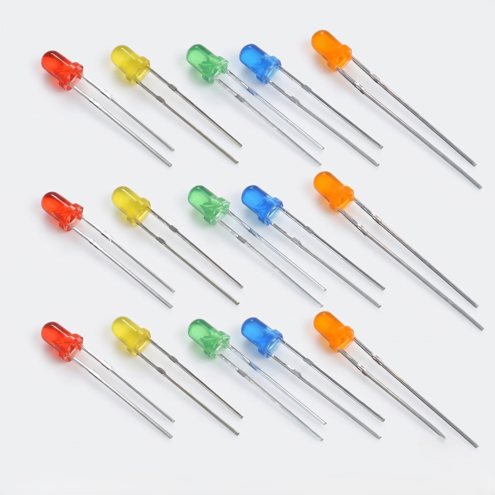 5-Color 3mm / 5mm Round LED Assortment – 10 Pcs - Image 3