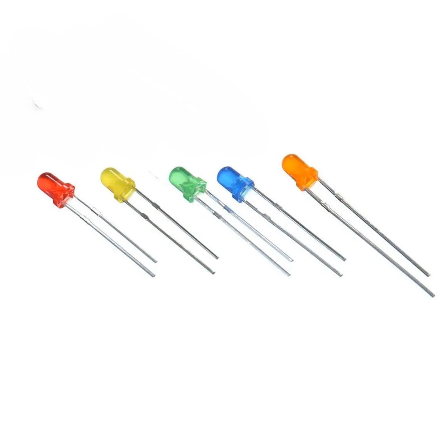 5-Color 3mm / 5mm Round LED Assortment – 10 Pcs