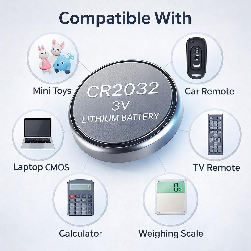 CR2032 3V Lithium Coin Cell Battery - Image 5