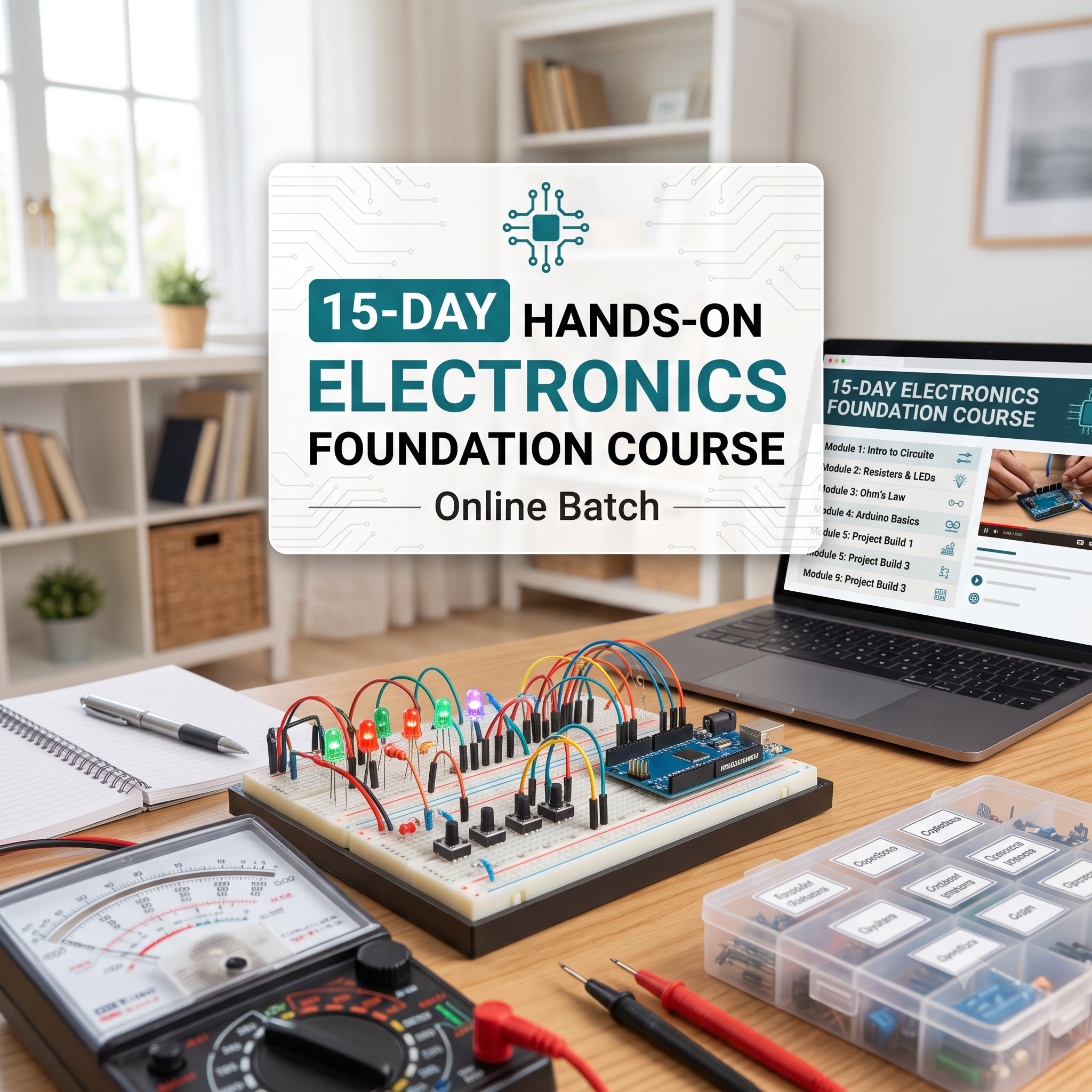 15-Day Hands-On Electronics Foundation Course – Online Batch