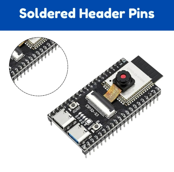 ESP32-S3 WROOM N16R8 Wi-Fi & Bluetooth Development Board with OV3660 Camera Module - Image 2